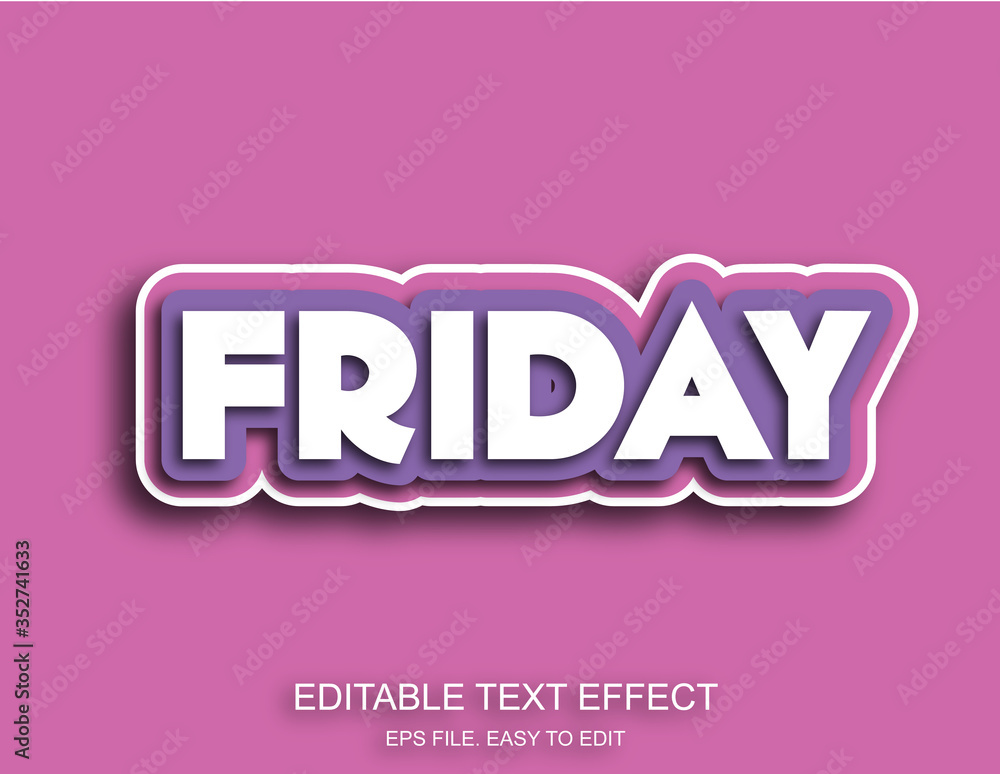 Friday purple color text effect Friday purple color text effect