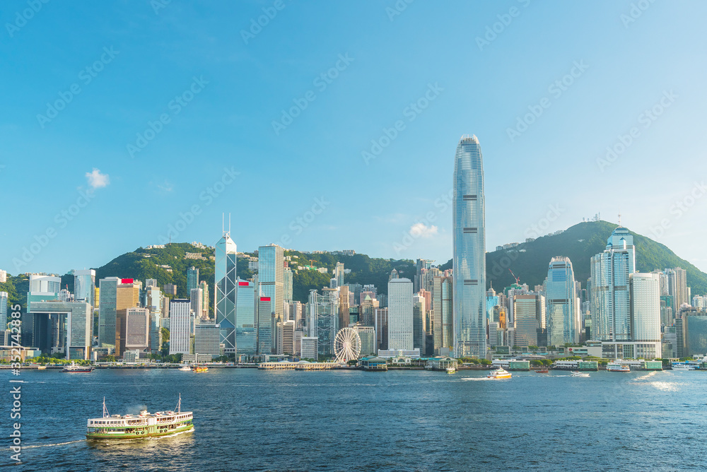 Fototapeta premium Victoria Harbor of Hong Kong city