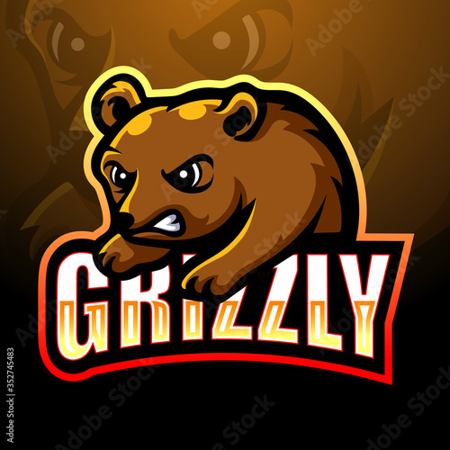 Bear mascot esport logo design