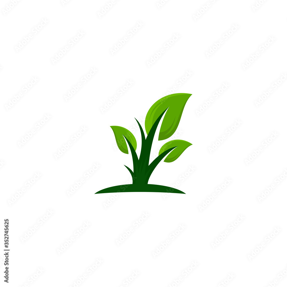 Natural leaf, eco flower icon symbol design vector illustration Natural leaf, eco flower icon symbol design vector illustration