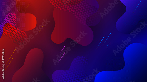 Blue  and orange modern abstract minimal geometric blur background. Modern concept for graphic and backround Cool and Trendy shape gradient 