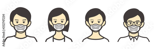 Novel coronavirus, people in medical face mask