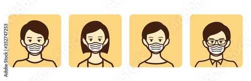Novel coronavirus, people in medical face mask