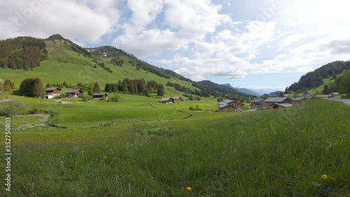 Beautiful view from the Col des Mosses, Swiss Alps, 24 May 2020. 