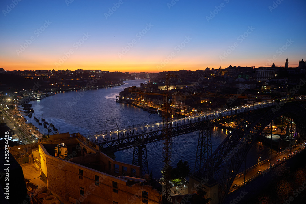 sunset over the Douro river