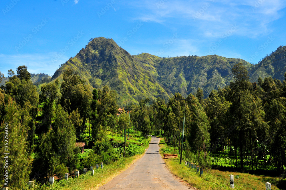 very beautiful natural scenery in the tourist area of BROMO - TENGGER, with a volcano that is well known throughout the world, namely BROMO MOUNTAIN very beautiful natural scenery in the tourist area of BROMO - TENGGER, with a volcano that is well known throughout the world, namely BROMO MOUNTAIN