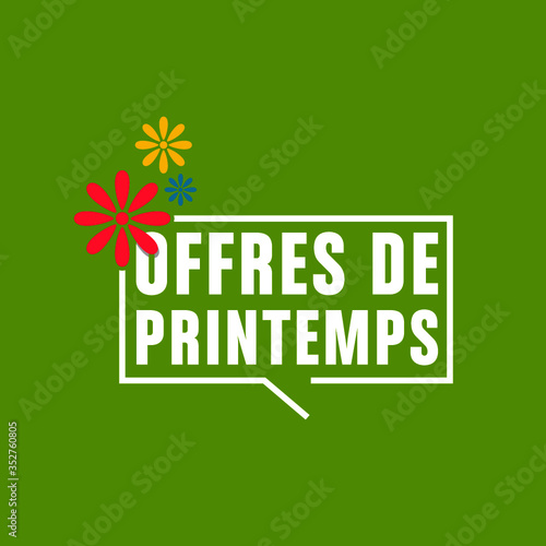 offre de printemps- soldes, promotion