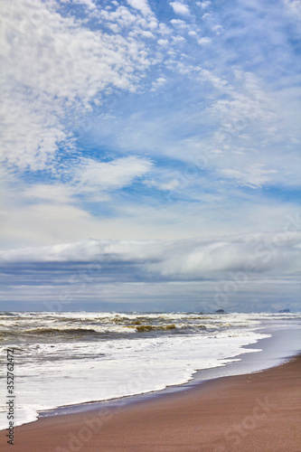 Beautiful view of the beach of the sea gengeral plan © LemPro Filming Life