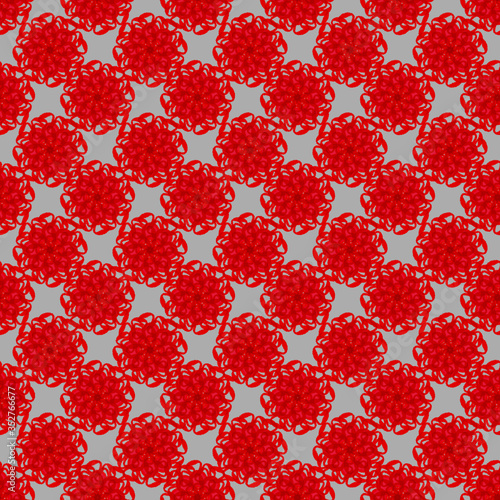 Gray Batik with Red Flowers New and Stylish Design