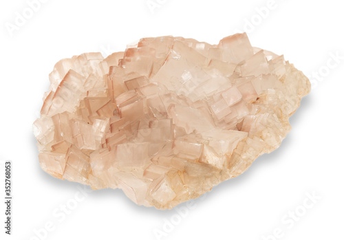 Dolomite mineral on white background for studio photo