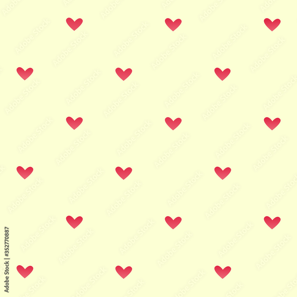 Seamless pattern with flowers and hearts in romantic vintage style. Stock vector illustration for web and printbackground, wallpaper, textile, scrapbooking and wrapping paper.