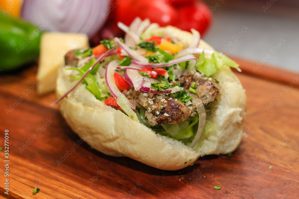 pão com linguiça, choripan pão com linguiça, choripan