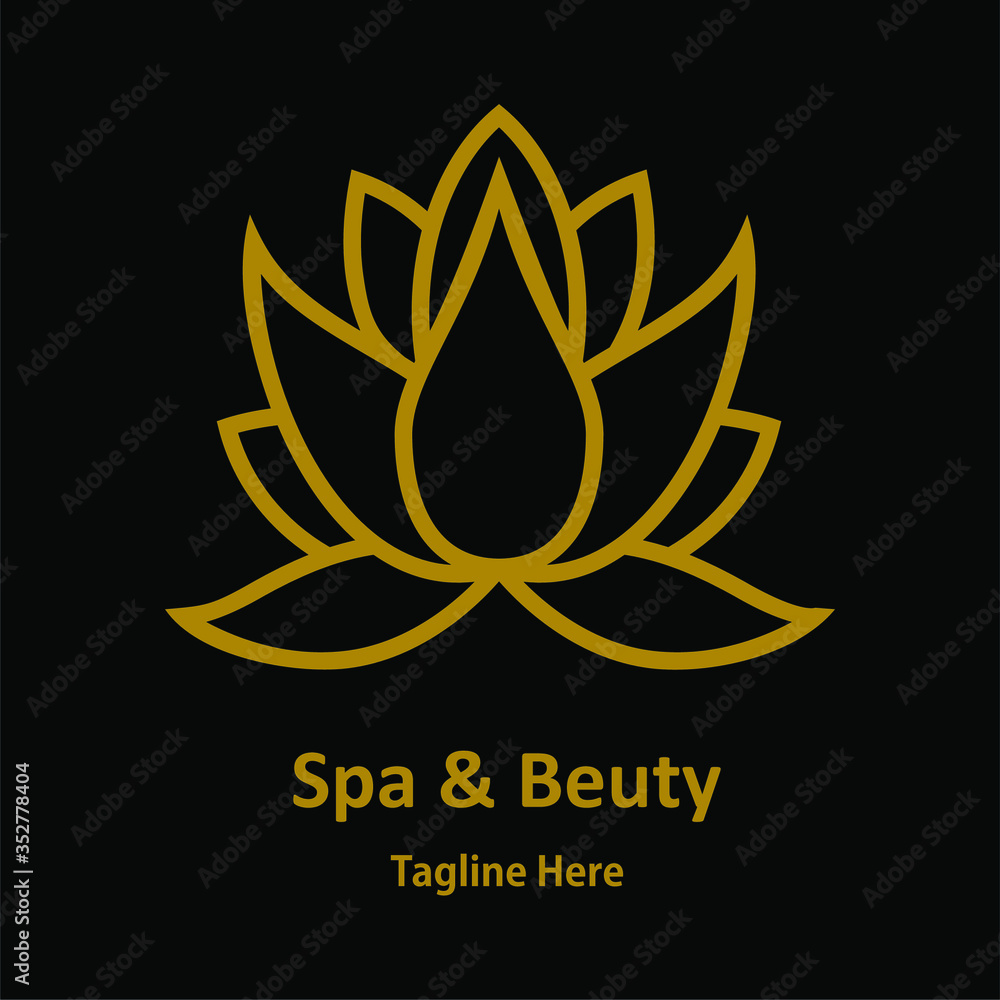 Illustration of a spa and beauty logo Illustration of a spa and beauty logo