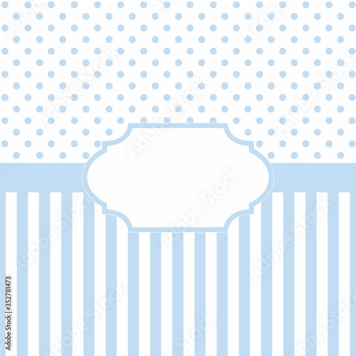 blue baby shower invitation card