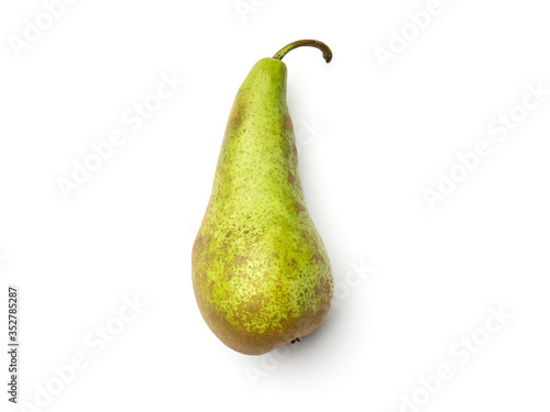 Pear isolated on white background. Directly above