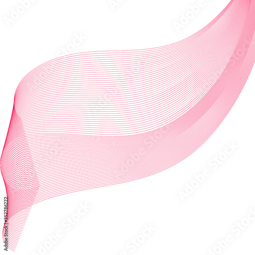 Abstract Pink Wave. template with blend shapes. Vector illustration