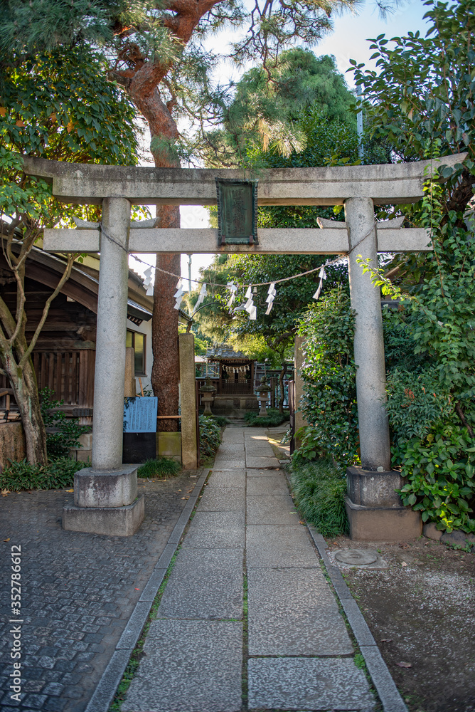 川越　雪塚稲荷神社の鳥居