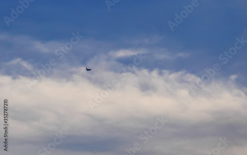 The vast blue sky and white clouds. Blue sky panorama.