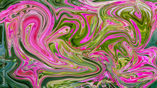 Abstract color background in impressionism style of multicolored liquid colors. Liquid marble texture, waves Swirl pattern . Modern design. Psychedelic wallpaper or for web .
