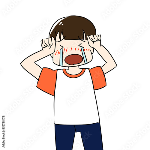 泣く／かんしゃく／感情／男の子