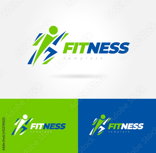 Fitness logo silhouette people spotr action photo