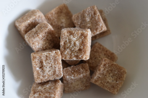 Brown cane sugar cubes - can be used as a background