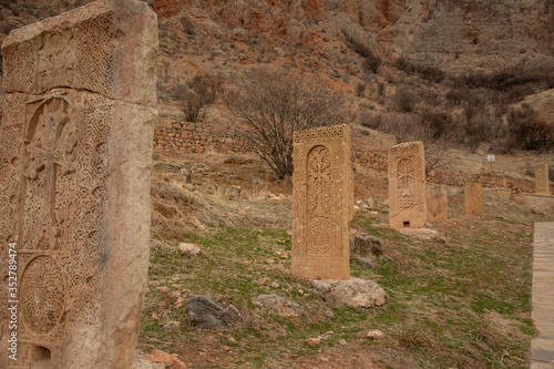 ruins of old Armenian graveyard 