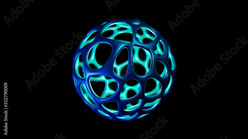sphere on a black background
