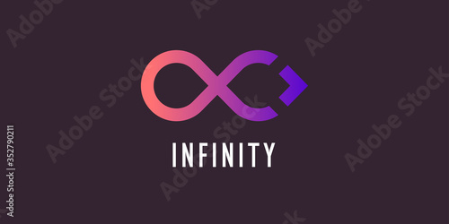 The illustration shows the infinity sign. Modern graphics.