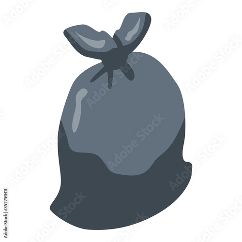 Garbage sack icon. Isometric of garbage sack vector icon for web design isolated on white background