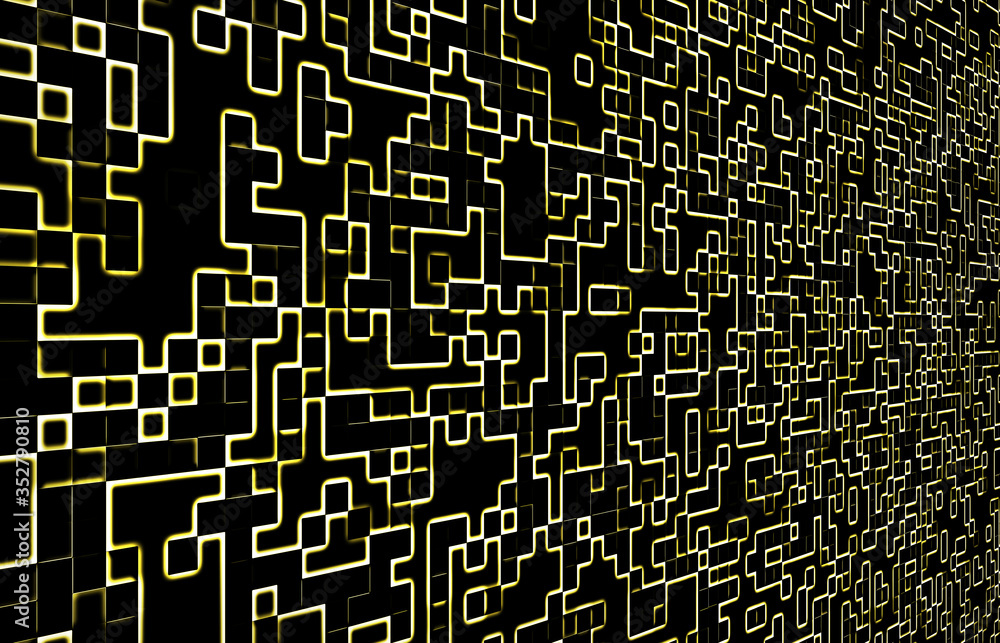Abstract Perspective background Yellow rectangle,Mosaic Effect Abstract Perspective background Yellow rectangle,Mosaic Effect