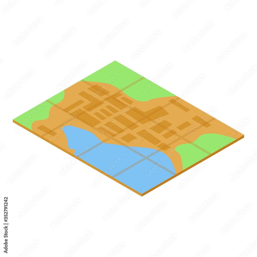 Quest map icon. Isometric of quest map vector icon for web design isolated on white background Quest map icon. Isometric of quest map vector icon for web design isolated on white background