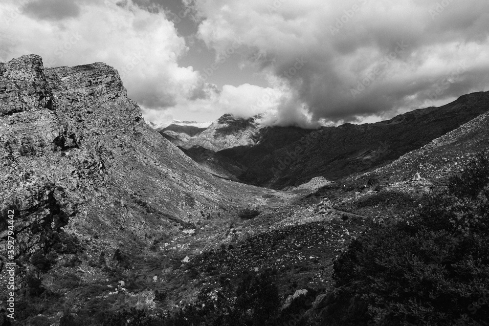 Dark and Eery Mountains in the Western Cape of South Africa Dark and Eery Mountains in the Western Cape of South Africa