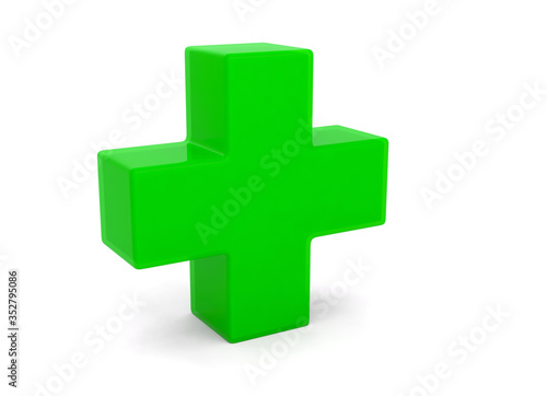 Pharmacy green cross pharmacist drugstore 3D