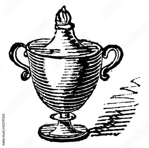 Urn, vintage illustration.