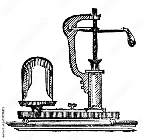 Air-pump, vintage illustration.