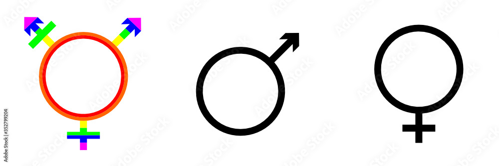 Sex vector icon isolated on white background. Male, female and LGBT symbol Sex vector icon isolated on white background. Male, female and LGBT symbol