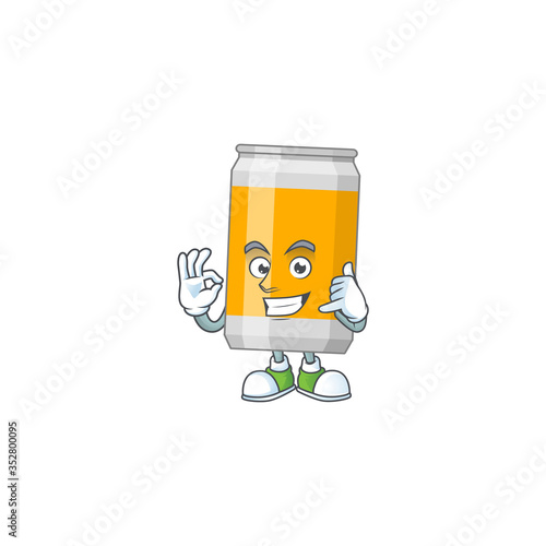 cartoon picture of beer can make a call gesture