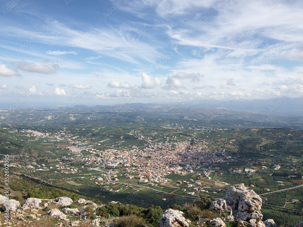 Obraz premium Greece Crete island Archanes Oros mountain view