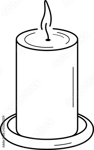 Pillar candle and aromatherapy