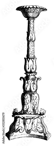 Candelabrum, vintage illustration