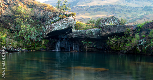 Secret Waterfall in the Drakensberg Mountains