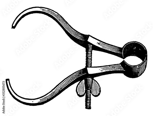 Calipers, vintage illustration.