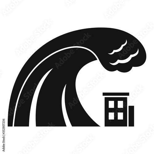 Safety tsunami wave icon. Simple illustration of safety tsunami wave vector icon for web design isolated on white background
