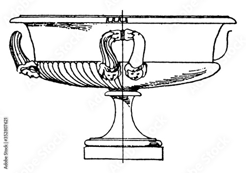 Antique Krater, vintage illustration.