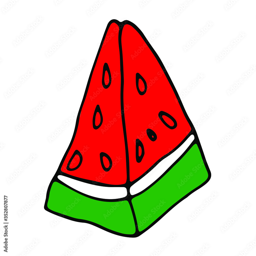 Vector Watermelon for design of cafe, restaurant. Vector Watermelon for design of cafe, restaurant.