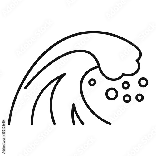 House tsunami icon. Outline house tsunami vector icon for web design isolated on white background