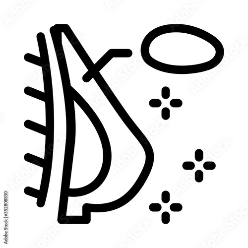 silicone breast augmentation icon vector. silicone breast augmentation sign. isolated contour symbol illustration