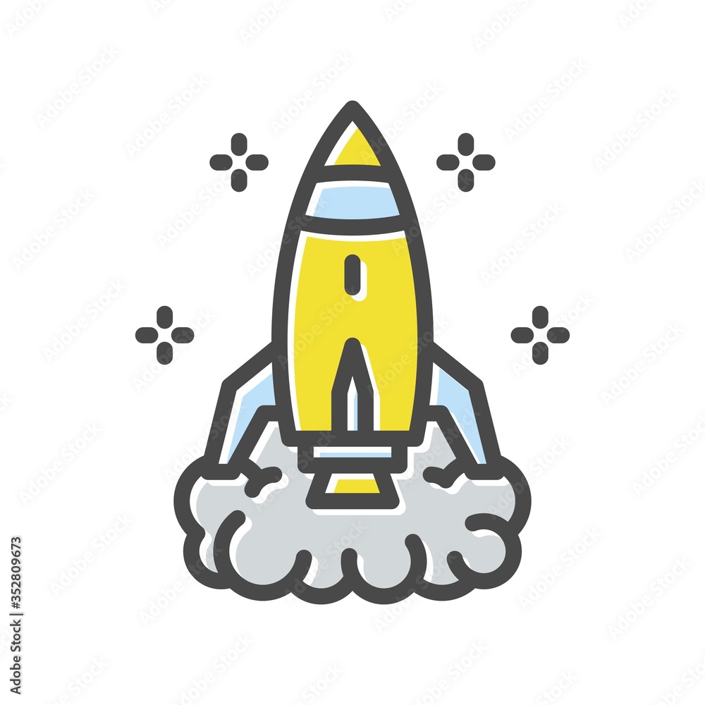 Rocket takes off thin line icon, logo isolated on white background. Startup, investment, business challenge, growth outline pictogram. Long-term strategy vector element for infographic, web. Rocket takes off thin line icon, logo isolated on white background. Startup, investment, business challenge, growth outline pictogram. Long-term strategy vector element for infographic, web.