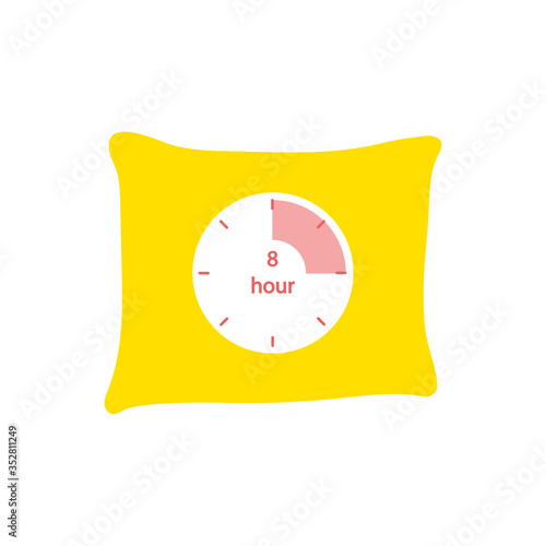 Duration of healthy sleep. Vector illustrationfor web